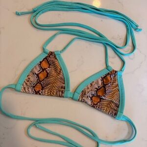 Montce Snakeskin Bikini Top